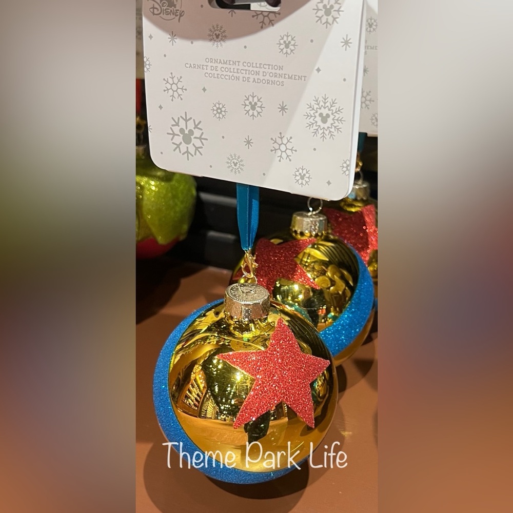 2025 Disney Parks Pixar Ball Glitter Glass Ornament NEW